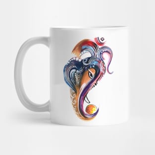 Elephant Head Watercolor Mug